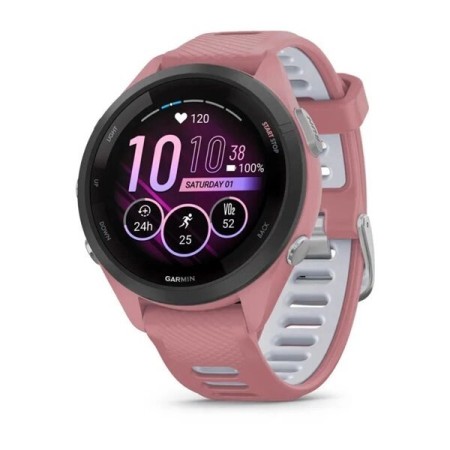 Смартгодинник Garmin Forerunner 265s Black Bezel with Light Pink Case and Light Pink/Whitestone Silicone Band (010-02810-15)  у Чернівцях