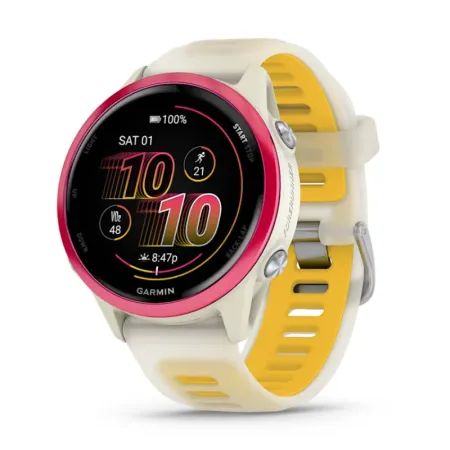 Смартгодинник Garmin Forerunner 570 - 42mm Raspberry Aluminum with Translucent Bone/Mango Band (010-02970-02)