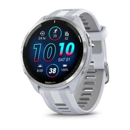 Смартгодинник Garmin Forerunner 965 Titanium Bezel with Whitestone Case and Whitestone/Powder Gray Silicone Band (010-02809-11)