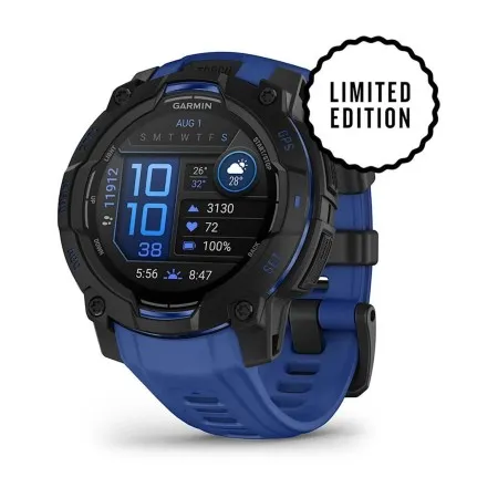 Смартгодинник Garmin Instinct 3 – 45 mm AMOLED Black with Bolt Blue/Black Band (010-02936-03)  у Чернівцях