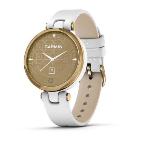 Смартгодинник Garmin Lily Classic Light Gold Bezel with White Case and Italian Leather Band (010-02384-B3)