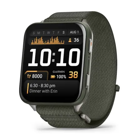 Смартгодинник Garmin Venu X1 Moss with Titanium Caseback and Moss ComfortFit Nylon Band (010-02980-03)