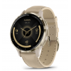 Смартгодинник Garmin Venu 3S Soft Gold Stainless Steel Bezel with French Gray Case and Leather Band (010-02785-55) у Сумах