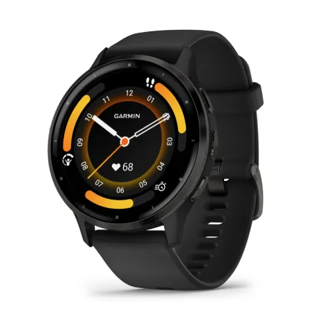 Смартгодинник Garmin Venu 3 Slate Stainless Steel Bezel with Black Case and Silicone Band (010-02784-01)  у Львові