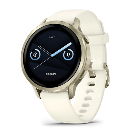Смартгодинник Garmin Venu 4 – 41 mm Lunar Gold with Bone Silicone Band (010-03013-00)