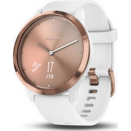 Смартгодинник Garmin Vivomove HR Sport Rose Gold with White Silicone Band Small/Medium (010-01850-22)