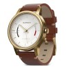 Смартгодинник Garmin Vivomove Premium Gold-Tone Steel with Leather Band (010-01597-21)