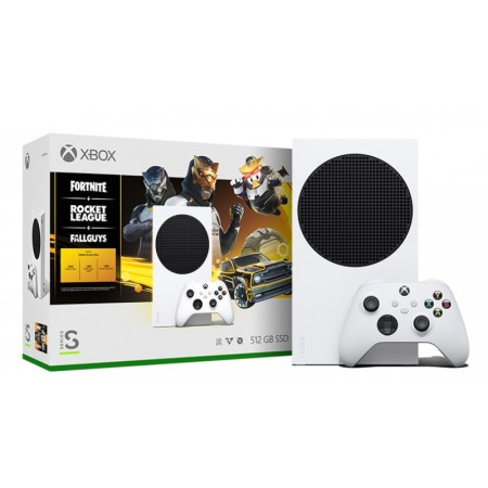Ігрова консоль Microsoft Xbox Series S 512GB (White) + Fortnite + Rocket League + Fall Guys Bundle  у Херсоні