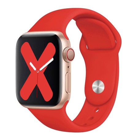 Apple Sport Band for Apple Watch 38mm/40mm/41mm (Red)