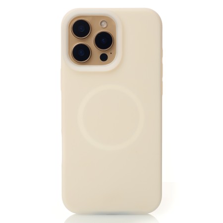 Чохол Liquid Silicone Full with MagSafe для Apple iPhone 17 Pro (Cream)