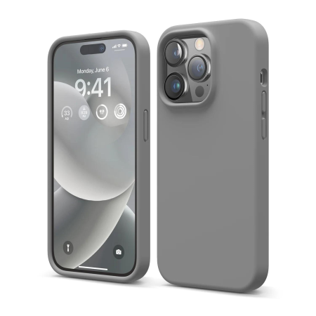Чохол True Liquid Silicone Cover для Apple iPhone 14 Pro (Carbon Gray)