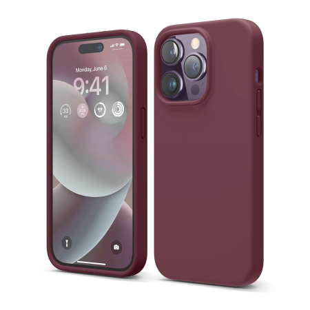 Чохол True Liquid Silicone Cover для Apple iPhone 14 Pro (Burgundy)