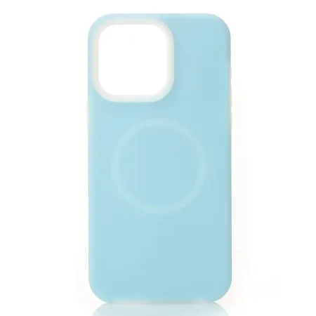 Чохол Liquid Silicone Full with MagSafe для Apple iPhone 15 (Blue Fog)  у Яремче