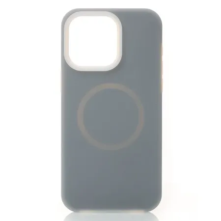 Чохол Liquid Silicone Full with MagSafe для Apple iPhone 13/14 (Stone Gray)