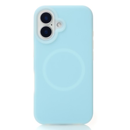 Чохол Liquid Silicone Full with MagSafe для Apple iPhone 16 (Blue Fog)  у Житомирі