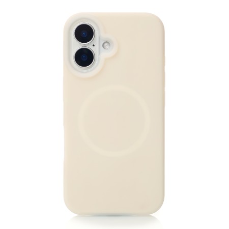 Чохол Liquid Silicone Full with MagSafe для Apple iPhone 16 (Cream)  у Житомирі