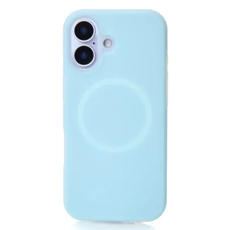 Чохол Liquid Silicone Full with MagSafe для Apple iPhone 17 (Blue Fog)