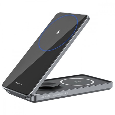 Бездротовий зарядний пристрій Proove Metal Edge 3 in 1 (Black)