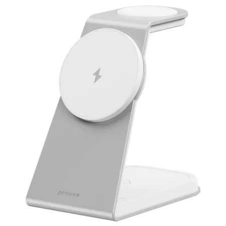 Бездротовий зарядний пристрій Proove Omni Power 3 in 1 (White)