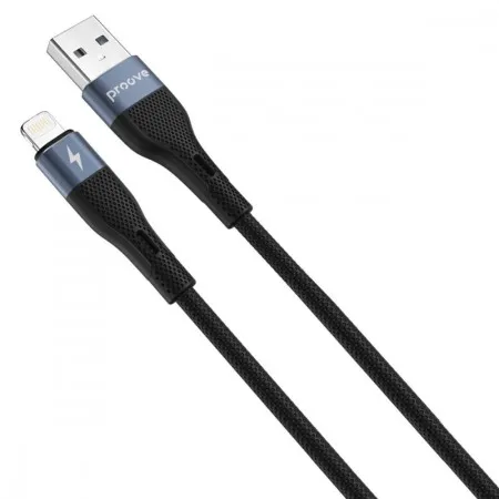 Кабель Proove Light Silicone USB to Lightning 2.4A (1m) (Чорний)