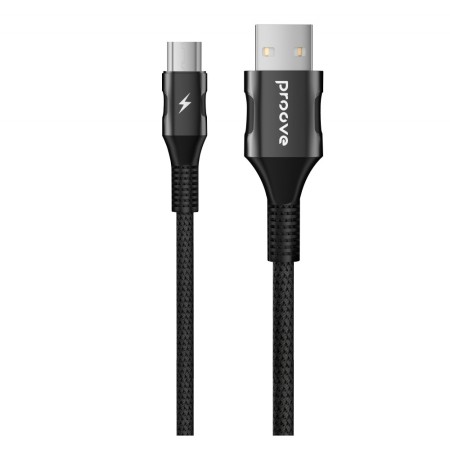 Кабель Proove Braided Scout USB to Micro USB 2.4A (1m) (Чорний)  у Чернівцях