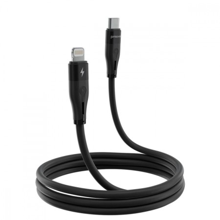 Кабель Proove Soft Silicone Type-C to Lightning 27W (1m) (Чорний)  у Чернівцях