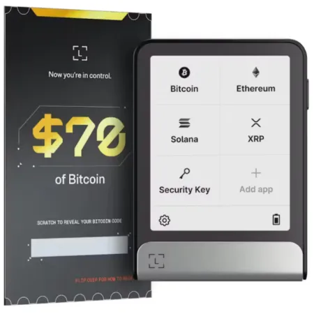 Криптогаманець Ledger Flex $70 BTC (Gray)