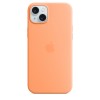 Apple Silicone case для iPhone 15 Plus with MagSafe (Orange Sorbet)