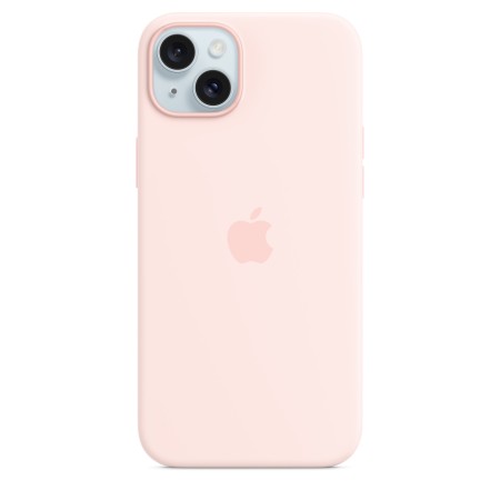 Apple Silicone case для iPhone 15 Plus with MagSafe (Light Pink)