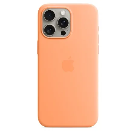 Apple Silicone case для iPhone 15 Pro Max with MagSafe (Orange Sorbet)