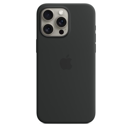 Apple Silicone case для iPhone 15 Pro Max with MagSafe (Black)