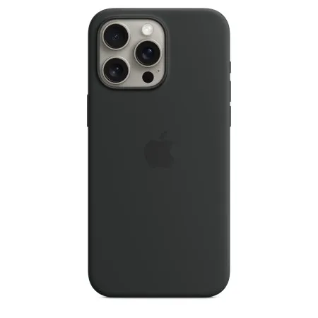 Apple Silicone case для iPhone 15 Pro Max with MagSafe (Black)