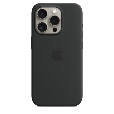 Apple Silicone case для iPhone 15 Pro with MagSafe (Black)