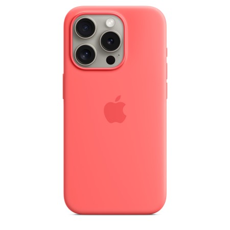 Apple Silicone case для iPhone 15 Pro with MagSafe (Guava)
