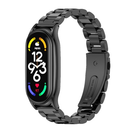 Ремінець Mijobs Metal Strap Plus для Mi Band 3/4/5/6 (Black)