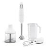 Блендер заглибний з аксесуарами SMEG Retro Style White (HBF03WHEU)  у Львові