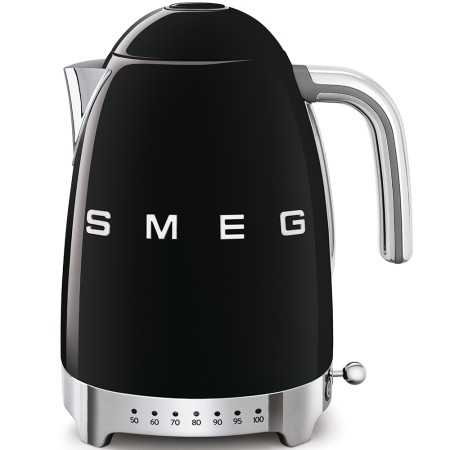 Електрочайник з регулятором температури Smeg Retro Style Black (KLF04BLEU)