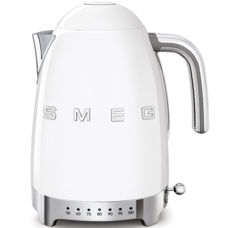Електрочайник з регулятором температури Smeg Retro Style White (KLF04WHEU)