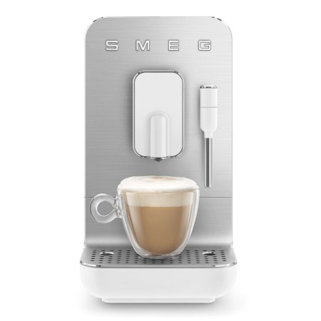 Автоматична кавоварка з ручним капучинатором SMEG Collezione Matte White (BCC12WHMEU)