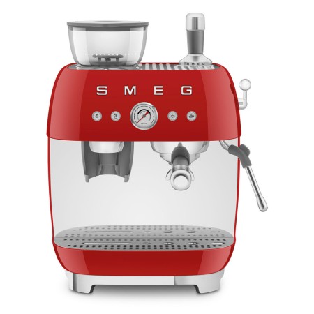 Ріжкова кавоварка еспресо з вбудованою кавомолкою SMEG Retro Style Red (EGF03RDEU)