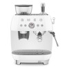 Ріжкова кавоварка еспресо з вбудованою кавомолкою SMEG Retro Style White (EGF03WHEU)