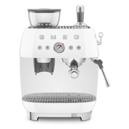 Ріжкова кавоварка еспресо з вбудованою кавомолкою SMEG Retro Style White (EGF03WHEU)