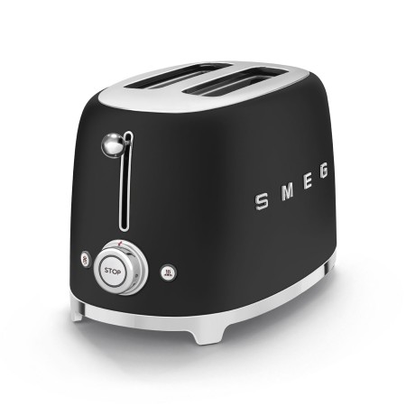 Тостер на 2 скибочки Smeg Retro Style Matte Black (TSF01BLMEU)