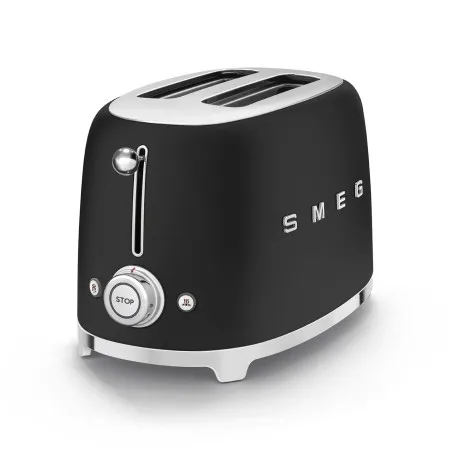 Тостер на 2 скибочки Smeg Retro Style Matte Black (TSF01BLMEU)