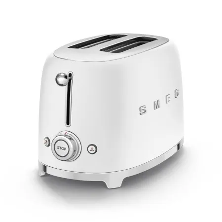 Тостер на 2 скибочки Smeg Retro Style Matte White (TSF01WHMEU)