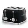 Тостер на 4 скибочки (4х4) Smeg Retro Style Black (TSF03BLEU)