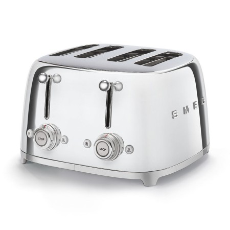 Тостер на 4 скибочки (4х4) Smeg Retro Style Chrome (TSF03SSEU)