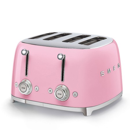 Тостер на 4 скибочки (4х4) Smeg Retro Style Pink (TSF03PKEU)