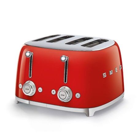 Тостер на 4 скибочки (4х4) Smeg Retro Style Red (TSF03RDEU)