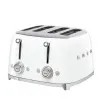 Тостер на 4 скибочки (4х4) Smeg Retro Style White (TSF03WHEU)